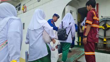 Armada Sabuk Nusantara Angkut Ratusan Santri Kepulauan 