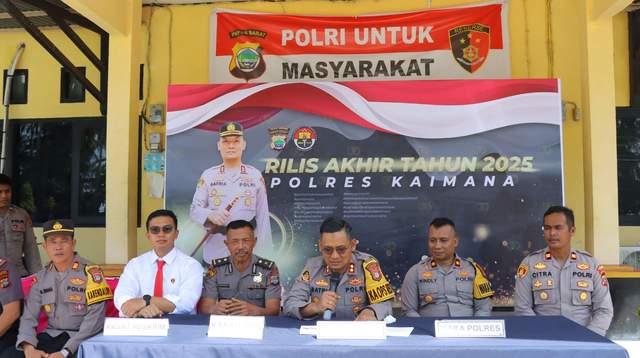 Polres Kaimana Catat Penurunan Kriminalitas Sepanjang 2025