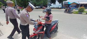 Pelanggaran Helm Dominasi Razia Kendaraan Selama 2 Hari
