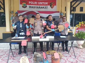 Lima Penambang Emas Ilegal Diamankan Polres Kaimana