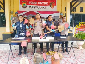 Barang Bukti Tambang Ilegal Diamankan di Polres Kaimana
