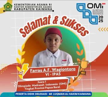 Siswa MI Luqman Al-Hakim Wakili PB diOMI Nasional