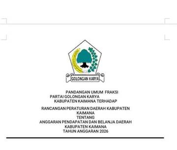 Fraksi Golkar Kritisi Arah APBD Kaimana 2026
