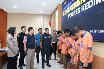 Satreskrim Polres Kediri Ungkap Kasus Kriminal Menonjol