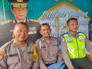 Arus Mudik-Balik Lebaran Pospam Kandangan, Kediri Aman 