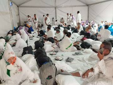 Jemaah Haji Kloter 6 Kabupaten Kediri Sampai Arafah