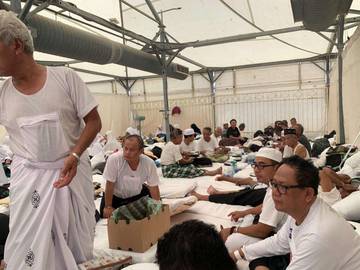 Prosesi Pendorongan Jamaah Haji Kediri Dari Arafah-Mina Lancar