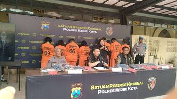 Polres Kediri Kota Tangkap Komplotan Copet Spesialis Mal