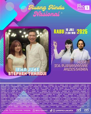 ‘Ruang Rindu Nasional’ Hadirkan Irma June dan Stephen
