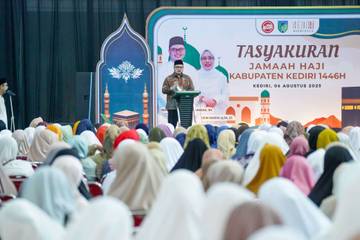 Bupati Kediri Hadiri Tasyakuran Jamaah Haji Kediri