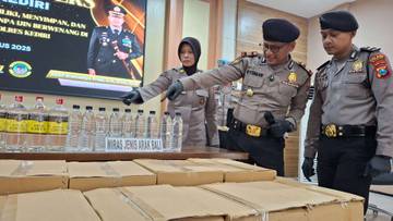 Operasi Cipta Kondisi, Polres Kediri Amankan Ribuan Miras