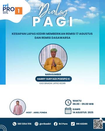 Lapas Kediri Siapkan Remisi Umum dan Dasawarsa