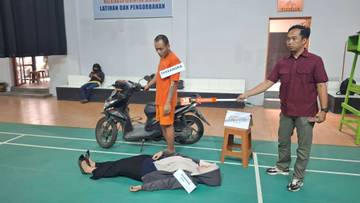Polres Kediri Rekonstruksi Kasus Pembunuhan Wanita