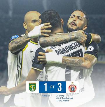 Persija Tundukkan Persebaya 3-1 di Surabaya