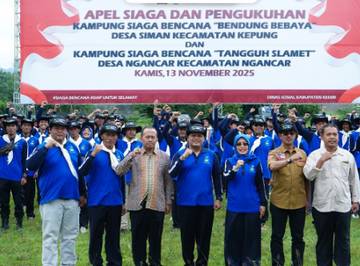 Pemkab Kediri Kukuhkan Dua Kampung Siaga Bencana