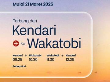 Wings Air Buka Rute Penerbangan Kendari – Wakatobi Setiap Hari