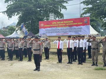 Polres Buton Tengah Gelar Apel Operasi Ketupat Anoa 2025 