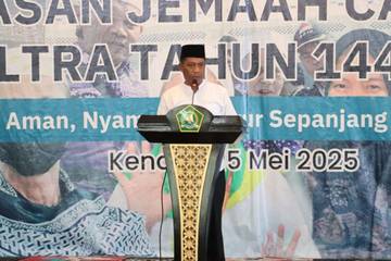 JCH Sultra Diberangkatkan,  Kakanwil Muhamad Saleh Ingatkan Kesehatan