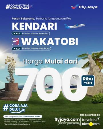 Maskapai FlyJaya Dukung Pariwisata Wakatobi Lewat Promo Tiket