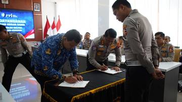 RRI Kendari dan Ditlantas Polda MoU Info Lalulintas 