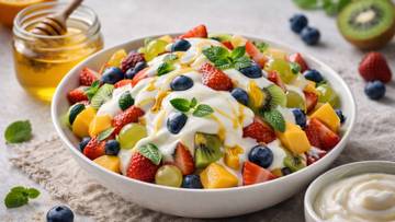 Resep Salad Buah Segar dengan Saus Yogurt Madu