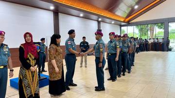 Prajurit Yonmarhanlan VII Kupang Halal Bihalal Bersama Danlantamal VII