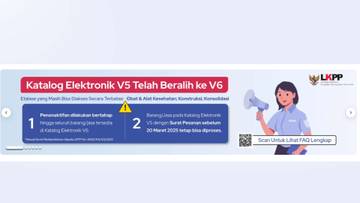 LKPP Izinkan Penggunaan Katalog V5 Empat Kategori Tertentu