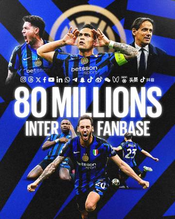 Inter Milan Catat 80 Juta Fans Digital