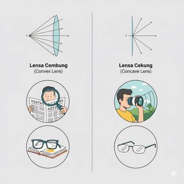 Perbedaan Lensa Cembung dan Cekung dalam Kehidupan Sehari-hari