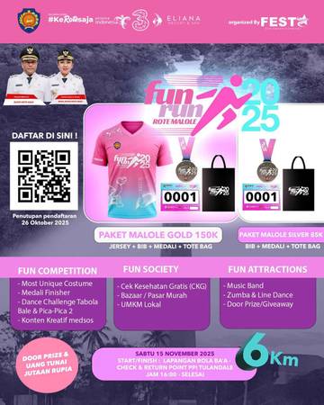 Fun Run Rote Malole Gerakkan Ekonomi Masyarakat