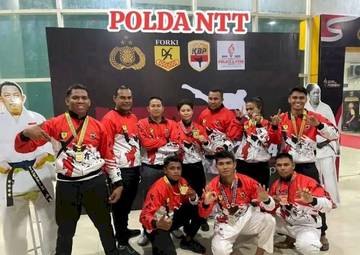 Kapolda NTT  Apresiasi Pelatih Karate  Ukir Prestasi Nasional
