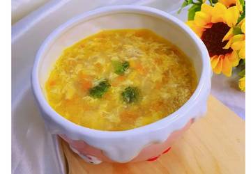 Sup Telur Serabut Praktis, dan Tinggi Protein
