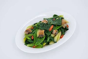 Tumis Sawi Ikan Kering yang Enak