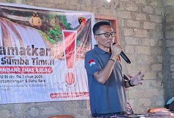 Polres Sumba Timur Hentikan Pendulangan Emas Ilegal