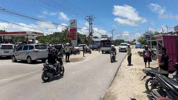 Satlantas Polres Rote Ndao Amankan Lalulintas Area SPBU