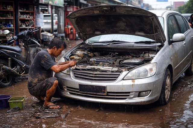 Tips Merawat Motor dan Mobil Setelah Terendam Banjir