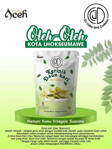 Keripik Daun Kari Lhokseumawe Lolos Seleksi