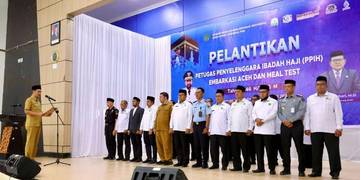 Petugas Penyelenggara Ibadah Haji Embarkasi Aceh 2025 Dilantik
