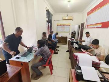 Satgas Anti Premanisme Polres Aceh Utara Amankan 17 Pria
