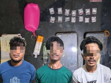 Tiga Pria, Diamankan Polisi saat Konsumsi Sabu
