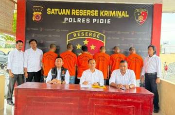 Satreskrim Polres Pidie Tangkap 6 Pelaku Curanmor