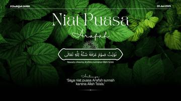 Tata Cara dan Keutamaan Puasa Hari Arafah