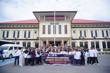 Polres Lhokseumawe Lepas Kontingen Merpati Putih