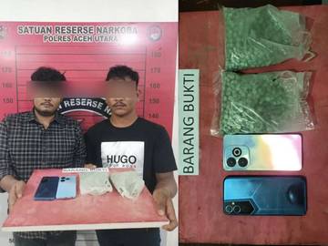 Polres Aceh Utara Gagalkan Peredaran Inex,Dua Pria Ditangkap