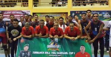 Enam Belas Tim Ikuti Turnamen Volly Danramil Cup 1