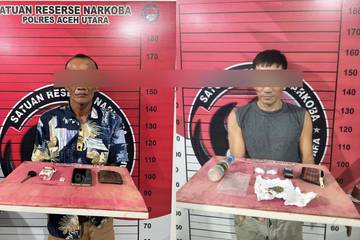 Dua Pelaku Narkotika di Tangkap Polres Aceh Utara
