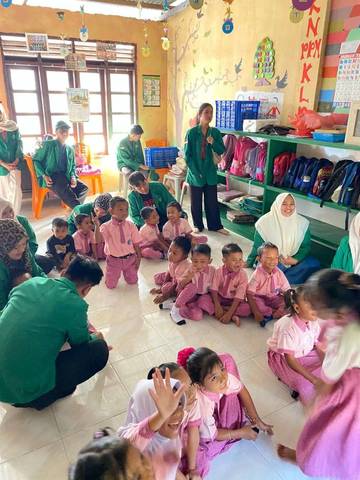 Mahasiwa KKN Unimal dampingi pembelajaran Tk Tunas Harapan