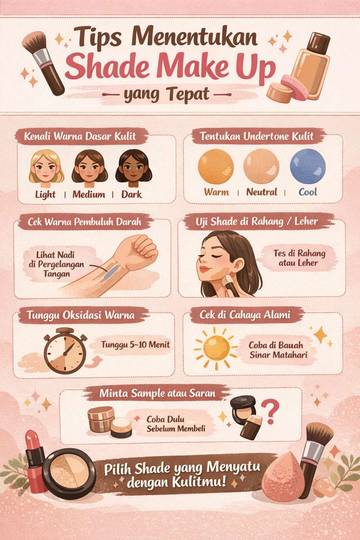 Tentukan Shade Make Up Sesuai Warna Kulit