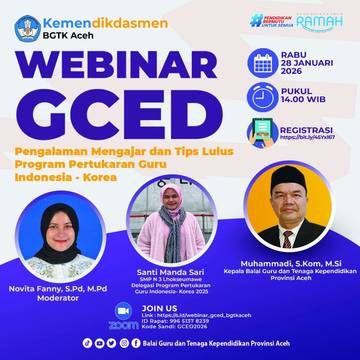 BGTK Aceh Gelar Webinar Pertukaran Guru Korea
