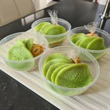 Resep Serabi Pandan Kuah Santan